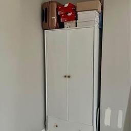 White and oak wardrobe 
Would be needed to collect however will not desemble so can would be need to fit the wardrobe in