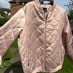 Gorgeous nes look bomber jacket. New never worn cost double this.  Nougat Pink quilted bomber jacket. Zip up front with zip pockets too. Lovely  jacket .