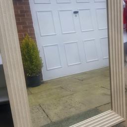 Large hall mirror. 44" x 32" Very Good cond'n. Shading at top is from camera not mirror. £20.
Can deliver locally