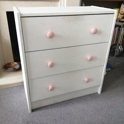 Pine IKEA chest of drawers. Painted with chalk paint. 62cm wide 70cm high 30 cm deep