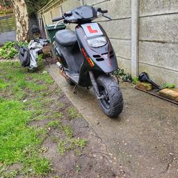 This is my 2011 Piaggio typhoon it has just had a full engine rebuild with proof full years mot nothing wrong with it selling due to wanting a 125 it’s also just had a new back wheel, new back tire, new back brake, new grips, new indicator covers, has got an upgraded exhaust very nippy little bike will touch just over 55 quick for what it is nothing wrong with it, offers, full v5 in my name.