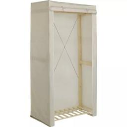 Covered Wardrobe - Cream

🔶New/other. Flat packed in the box🔶

Polycotton covering with solid wood frame.
Size H175, W87, D52cm.
Rail weight capacity 63kg

🔶Check our other items🔶