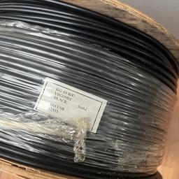 RG59 BLACK 1-CORE ROUND COAXIAL CABLE 500M DRUM + 110M DRUM. As the pictures show, it’s a brand new 500M drum along with 110M drum. Used for CCTV, TV, satellite and computer networks. With the sheath being a sleek dark black colour, it gives a professional appearance. This is perfect for office use. Businesses. And in the industrial sector. Can deliver at a cost if local
