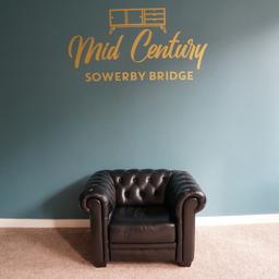 Mid Century Sowerby Bridge

Habitat Chesterfield Leather Armchair - Black. Upholstered in top grain semi-aniline leather.

 Retails £990

 Semi aniline leather.
 Made from 100% leather.
 Wooden feet.
 Fixed seat with pocket sprung and foam filling.

Dimensions W104cm x D93cm x H70cm

Collection from Mid Century Town Hall Street Sowerby Bridge, We are happy to liaise with couriers and would recommend Anyvan Or Shiply for quotations.

Please message me to arrange viewings,
and check out my other items available.

Items may show signs of wear and imperfections due to age.