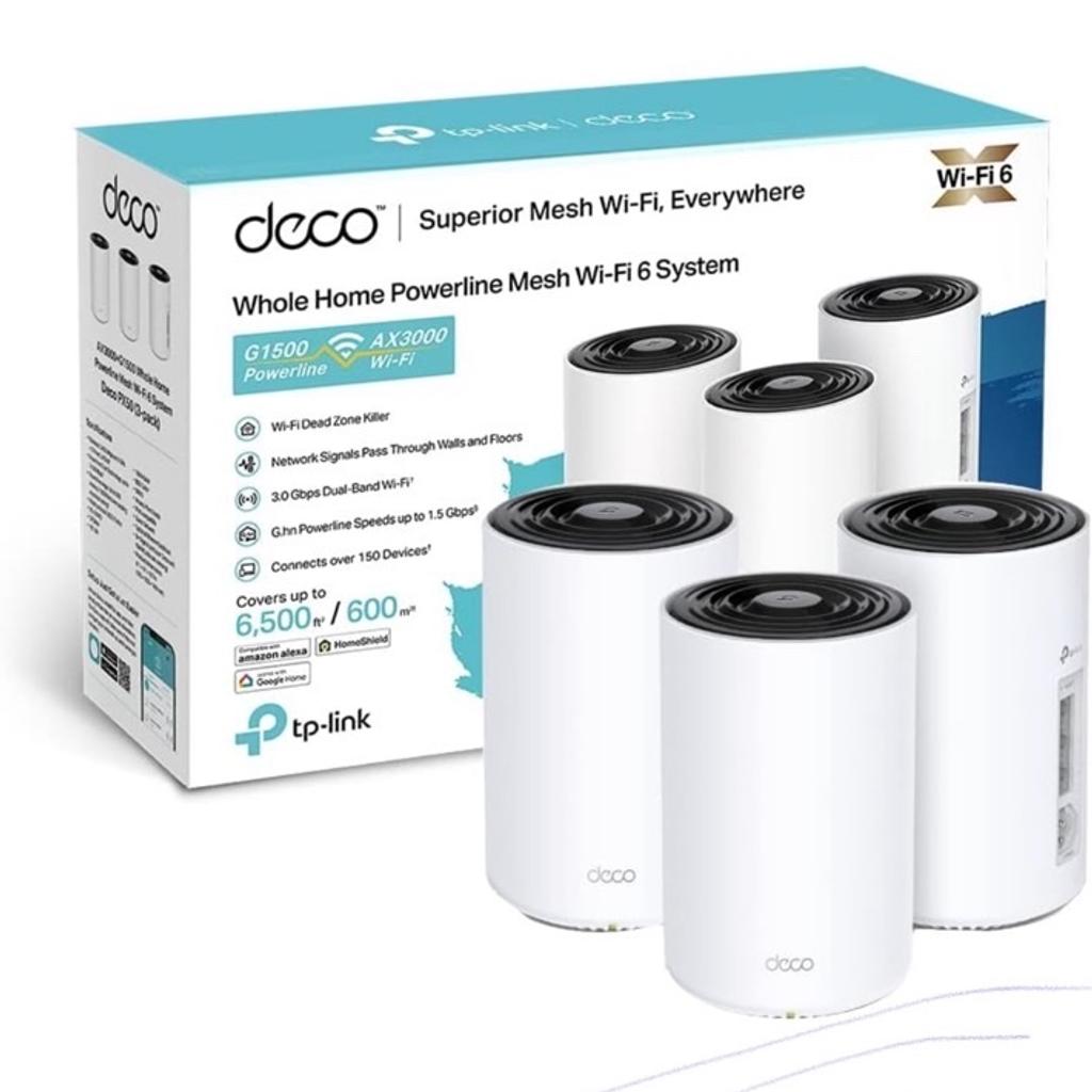 Tp link decco whole home power line mesh wifi 6 system everwhere (brand new)