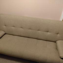 Small double sofa bed in excellent used condition.

Beige woven fabric. No stains. 

Collection from Doncaster only