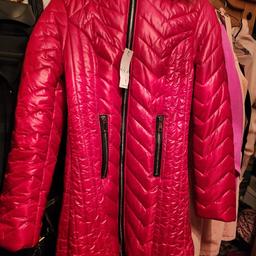 Brand new with tags red hooded coat lovely coat just never worn it collection se28 or can post