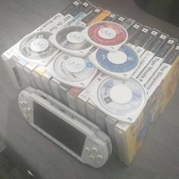 psp cpnsole 20 games 13 boxed with booklet and charger. any questions i will b happy to answer