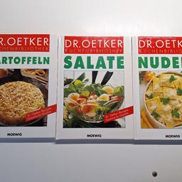 3 Kochbücher von Dr. Oetker 
Kochbücher, Küchenbibliothek 
Salate 
Nudeln 
Kartoffeln 
Einzel für je 1 Euro zu haben. 
Alle drei zusammen für 3 Euro zu haben.

Habe noch mehr Kochbücherin meinen Anzeigen.

Versand einzeln für 2,25 Euro möglich. 
Versand zusammen für 4 Euro möglich. 
Habe PayPal Freunde. 
Solange es online ist, ist es auch zu verkaufen.

Alle meine Anzeigen können in Großniedesheim oder Bühlow (Spremberg) abgeholt werden.

Noch etwas in eigener Sache: 
Ich verkaufe die Artikel privat und kann somit keine Garantie oder Gewährleistung geben. Auch kann ich den Artikel nicht zurücknehmen. Sie können gerne persönlich vorbei kommen und sich die Artikel anschauen. Ich hafte nicht für Artikel die auf dem Versandweg verloren gehen.