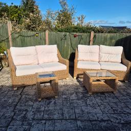 Indoor cane rattan conservatory furniture
2x 2.5 sofas
1 x coffee table
1 x lamp table
Bought new from Gordale garden centre. Has been in a conservatory, barely used.

Cash on collection £480.00