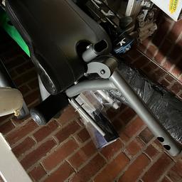 Weights Bench used
Used for bench press mostly
Leg attachment may be missing bits
Lots of weights
Barbell
Dumbbells too
