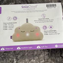 Snüz Cloud 3 in 1 baby sleep aid, and 0-3 months baby booties. Collection only