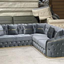 Madrid Sofa* ✨

Brand New Turkish chesterfield design Sofa features thick seating with high-density foam wrapped up with fiber for extra comfort. Its Best Quality back cushions are filled
with silicone fiber to enhance its comfort. Premium quality fabric material and a strong wooden frame to makes it durable and luxurious.

Corner :

Length: 230 cm by 230cm
Width: 85 cm
Height: 95 cm

3 Seater :

Length: 210 cm
Width: 85 cm
Height: 95 cm

2 Seater:

Length: 165 cm
Width: 85 cm
Height: 95 cm

Contact me on my business WhatsApp for more information
(07438091615).