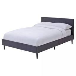 Skylar Double Bed Frame - Black

Mattress NOT included

💥New/other. Flat packed in the box💥
 
Part of the Skylar collection.
Faux leather frame.
Base with metal slats.
No storage.
Size W143, L199, H87.5cm.
Height to top of siderail 33cm.
15cm clearance between floor and underside of bed.
Weight 27.3kg.
Total maximum user weight 220kg.

💥 Check our other items 💥