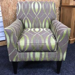 Next chair, literally brand new and never been sat on or used. Not a mark on it anywhere. Lovely modern colours and pattern with black legs. The chair measures 75cm wide x 80cm deep x 90cm tall. Viewing/collection is Leeds LS24 & delivery is available if required - £125