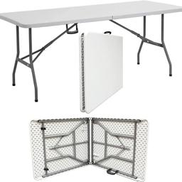 Please note collection is from Unit four gym Phillips Street B6 4pt Aston.
Delivery can be arranged for a small fee depending on your location 

Brand new boxed. 6ft Folding Table.
Think of the ways you can use our Folding Multi-Purpose Table in your home. For family and friends get-togethers, celebrations, and parties, it's the ideal extra table to sit at or serve food on, both indoors and outside. Plus, it folds away afterward to save space.

It has a hardwearing HDPE top that’s smart enough a