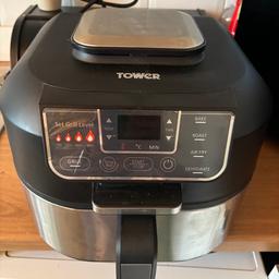Vortx 5 in 1 Air Fryer and Grill with Crisper 5.6 Litre. Deliciously healthy chargrilled foods all year round. 99% LESS FAT

Tower T17086 Vortx Large 5.6L Air Fryer and Smokeless Grill with Crisper worth £140 

Used for a month in great condition £70 

**comes with no box or instructions 

The Tower Vortx L Air Fryer and Smokeless Grill utilizes Vortx technology, rapidly circulating hot air evenly for thoroughly cooked meals. Little to no oil is required and cooks food 30% faster than a conventional oven.
TEMP Ace button achieves the perfect doneness from rare to well done.
Temperature probe lets you know when the food is cooked.
5-in-1 Smokeless Grill.
* Suggested for 3-4 portions.
* Estimated maximum food capacity 5.6kg (based on frozen chips).
* 5.6 litre capacity.
* Removable bowl.
* 1 cooking compartments.
* Size H11.5, W27, D34cm.
* Weight 6.15kg.
* 8.8m cable.
* Digital timer.
* Mechanical timer.
* Variable temperature from 40°C to 265°C.
* Cool zone to keep the oil fresher for