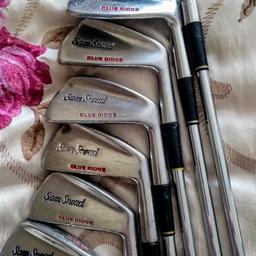 Bundle Of 7 vintage Wilson Sam Snead blue ridge golf irons with pro step R-Flex


Set includes 2,3,4,5,7,8 and 9 iron


Overall in quite good condition

All original grips in very good condition

Head and shaft nice and clean have general usage wear including blemishes, marks, scratches, small chips. No 7 iron has quite a lot of blemishes on shaft but should Polish out quiet well