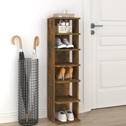 vidaXL Shoe Rack Smoked Oak 27.5x27x102 cm Engineered Wood
this come brand new in the box flat packed