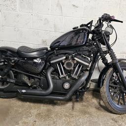 2014 harley davidson sportster iron 883 11month mot recently had new rear wheel bearings and rear pads new battery and just had new switches from Cheltenham harley it's painted mob black with hologram flake through it the bike starts and rides as it should with no issues at all forward controls 14inch apes vance and hines pipes