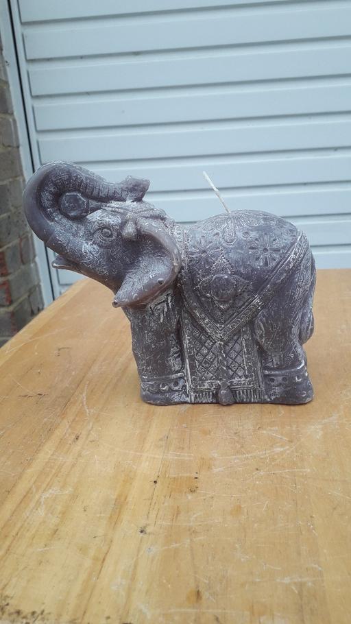 Buy & Sell South East London Shirley - South East London - Photos for LARGE GREY WAX ELEPHANT CANDLE.