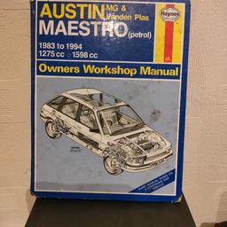 Haynes manual Austin Maestro ,in good condition ,book intact with a few mechanic dirt marks .