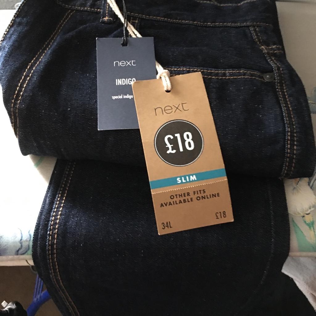 Brand new next jeans colour indigo size 34w long leg no offers £12.50 and collection only