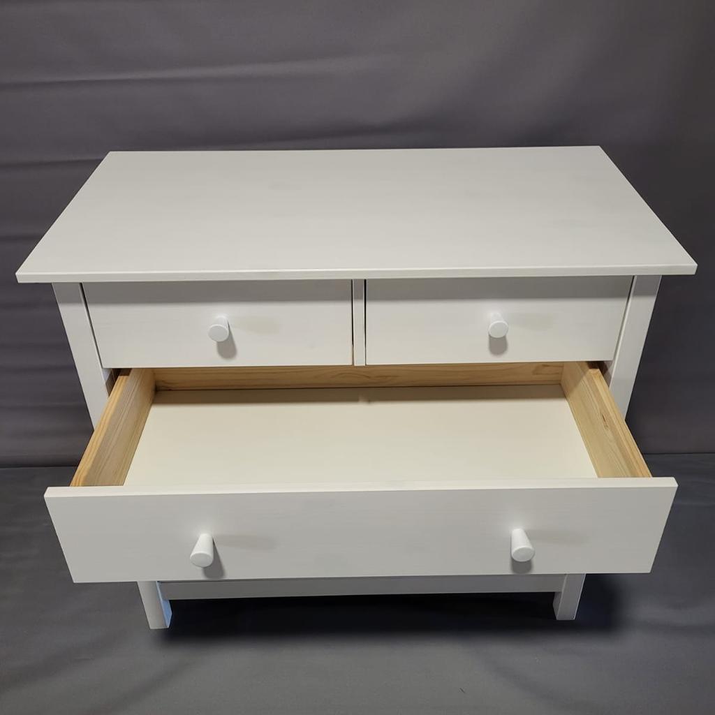 Scandinavia 4 Chest of Drawers - White

🔶ExDisplay. Assembled🔶

Made of pine and MDF.
Wooden handles.
Made from FSC certified timber.
4 drawers with metal runners
Size H71, W78, D40cm.
Internal drawer H10, W28, D33cm.
Large internal drawer H10, W62, D33cm.
Handle size: L3, W2.5cm.
Weight 17kg

🔶 Check our other items🔶