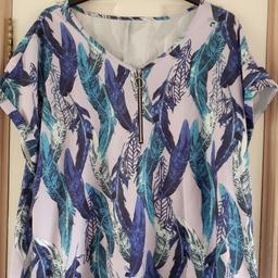Blue multi blouse , silky material
NEVER WORN
SHEIN SIZE 3XL - thinks approx size 20

FROM SMOKE & PET FREE HOME 
LISTED ELSEWHERE 
COLLECTION B31 OR B32 OR B14