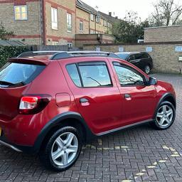 Dacia sandero stepway 1.L petrol eco very cheap on fuel ⛽️ affordable insurance group 
electric windows 4 tires new 
Free ulez complain Hpi clear 
ISO fix baby seat 
Parking sensors 
Central lock 
full service history 
 £150 tax per year 
radio sd Aux usb 
Mot till 14 November 2024
This car start and drive perfect 
No mechanical issues no errors on dashboard 
Thanks for looking