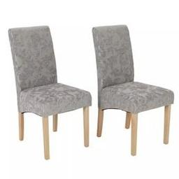 Pair of Skirted Dining Chairs - Damask Grey & Oak

💥New/other. Flat packed in the box💥

2 chairs supplied.
Size H95, W44, D54cm.
Seat height 45cm.
Timber frame with beech legs.
Fabric seat pad
Max user weight per chair 130kg.
Individual chair weight 7.5kg

💥Check our other items💥