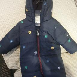maine boys snowsuit bnwt 1-3 months navy blue in colour super thick and super warm
