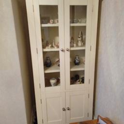 wall display unit 33 half inch wide. 13 deep  71 half height  this is as new no marks   nice unit ivory colour
