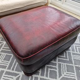 Leather footstool for sale, some marks but nothing too obvious, quite heavy and sturdy.. No longer required