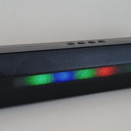 Brand new. Black LED flashing Soundbar bluetooth speakers with tf card slot, usb port, rechargeable lithium battery. Unique design. Awesome sound. 10w power output. Perfect gift 🎁. Comes with Only usb charging cable( no audio cable supplied).Can post. Collection from Luton LU4

Buy multiple items for single delivery cost.

Check out my other listings