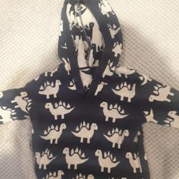 George baby boys blue and white dinosaur jacket. 3-6 months