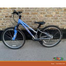 Schwinn Frontier Mountain Bike For Kid Blue Silver Front Suspension 13inch Frame Aluminium Frame 

Good General Condition Serviced With New Front And Rear Tires New Saddle New Front Rear Tires New Saddles 13inch Frame 26 Inch Wheel 21 Gears 

Collection South London SW16 Norbury