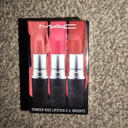 Mac lipstick red x 3
Powder kiss lipstick x 3 brights
Brand new