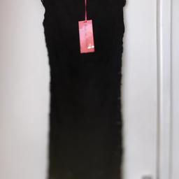 Ladies black lace evening dress size 10, never worn beautiful on.