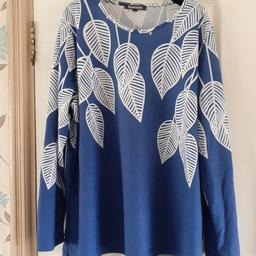Ladies long sleeved top with leaf design
From BON MARCHE
Only tried on but decided didn't suit
Selling for friend
In excellent condition 
FROM SMOKE & PET FREE HOME 
LISTED ELSEWHERE 
COLLECTION B31 OR B32 OR B14