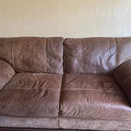 Huge sofa sets, easily fits 4 people on each sofa. Need gone ASAP as getting new sofas. £300 for both sofas, collection only. Please message me ASAP
