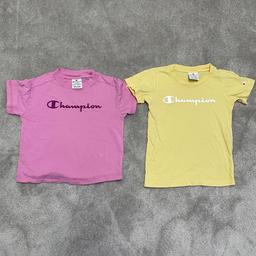 2x T-Shirt Champion Gr.116 Gr.XS pink gelb
Preis ist für beide zusammen