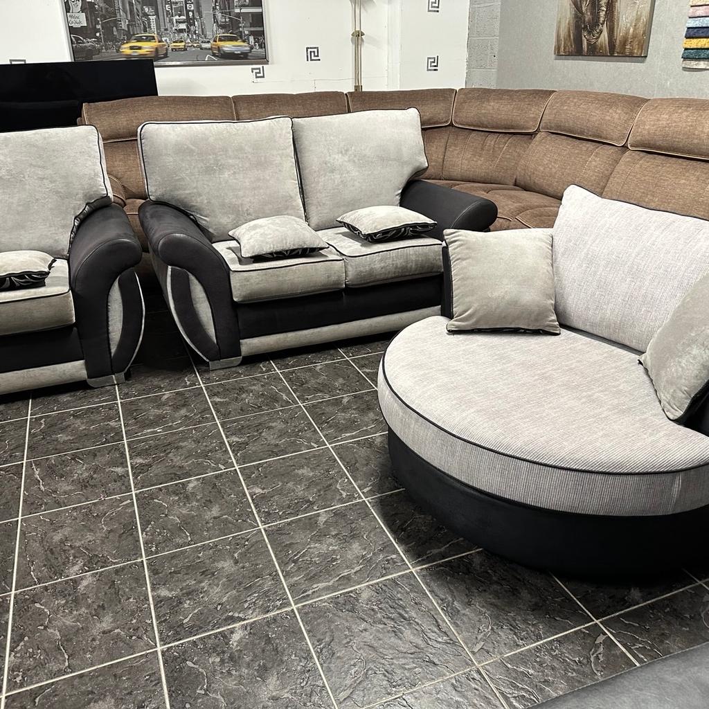 Hello everyone 😃👋

Stunning ex display grey 2 seater sofa and arm chair set available.
Comes with all the cushions on pictures. The seat cushions are all foam which won’t lose shape.
The back cushions filled with soft fibre filling.
The material is very durable and also machine washable as well.
This sofa set is great for home for guest or having a comfy time
Will look great in office, lounge and in your living room.

Pop down to view and try 🫶👍🏻

Price sofa and chair : £499
Swivel chair: £150

RRP: £1899

Free delivery in Bolton area.

Nationwide Delivery Available.

Message with your postcode for quote.

Our address: 🛋FRIENDLY FURNITURE 🛋 ADELAIDE STREET BOLTON BL3 3NY

WhatsApp or call : 07543783313

More sofa’s available in electric recliners and none recliners.

#friendlyfurniture #bolton #furniture #sofa #modern #stylish #fashion #delivery #uk #wales #scotland