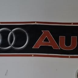 verkaufe eine Audi Fahne, im guten Zustand. Löcher sind überall ausenrum zum aufhängen