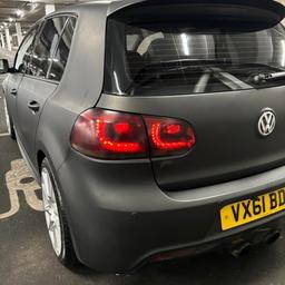 VOLKSWAGON GOLF 
HATCHBACK AUTOMATIC
1.4 PETROL
90k LOW MILEAGE
MATTE BLACK ✅
FULL SPEC ✅
ULEZ COMPLIANT ✅
SERVICE HISTORY ✅
AUX✅
APPLE CARPLAY ✅
CARBON TRIMS ✅
R DECALS ✅
ELECTRIC WINDOWS ✅
DAB✅
SPOILER ✅
REVERSE CAM ✅
LEATHER SEATS ✅
DSG AUTOMATIC GEARBOX ✅
RED CALLIPERS✅
BI XENON HEADLIGHTS ✅
OLED TAILLIGHTS ✅
TINTED WINDOWS ✅
CENTRAL LOCKING SYSTEM ✅
RIVA RIMS/ALLOYS✅
ANTI THEFT ALARM ✅
MICHELLIN TYRES ✅
FULL V5C ✅

Eye Catching. Very spacious.
Low insurance and looks immaculate.
Amazing tyre tread and depth.
Car will be freshly valet read to drive off
Serious people only No time wasters!
NO SWAPS or PART EXCHANGE!
OPEN TO NEGOTIATIONS!!
BANK TRANSFER/CASH
COLLECTION ONLY!
