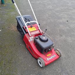 petrol mountfield lawnmower starts first time no time wasters plz viewings welcome