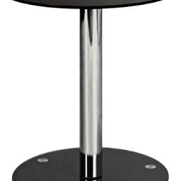 Brand New just assembled.

Reasonable Offers only.

This stylish round lamp table is finished with a black tempered glass top and base, and a chrome plated stem.
The sleek design looks great in a contemporary room.
Size H 44.5, W 40, D 40cm.
Made from glass.
1 undershelf.
Weight 4kg.

Collection from B20 Perry Barr Area only.