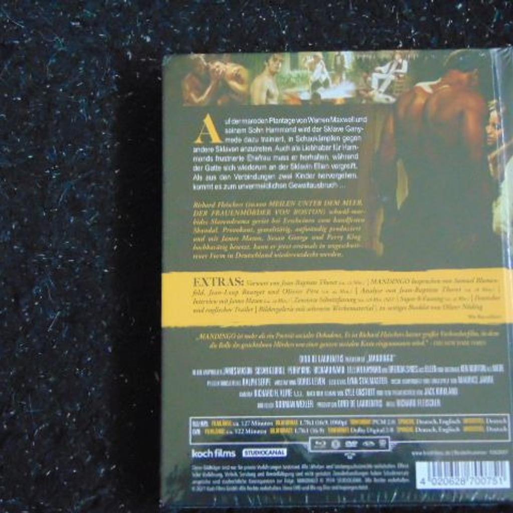 Biete: Mandingo - 3 Disc Mediabook Edition - DVD - Blu-ray - Neu - OVP
Versand: 2,00 Euro - unversichert !