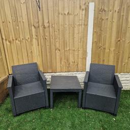 rattan set comes with 2 matching chairs and a table x
Collect from wallasey ch44 x