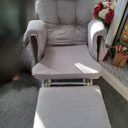 gliding rocker and footstool lovy and comfortable, nice smooth movement. need the space is the only reason for sale